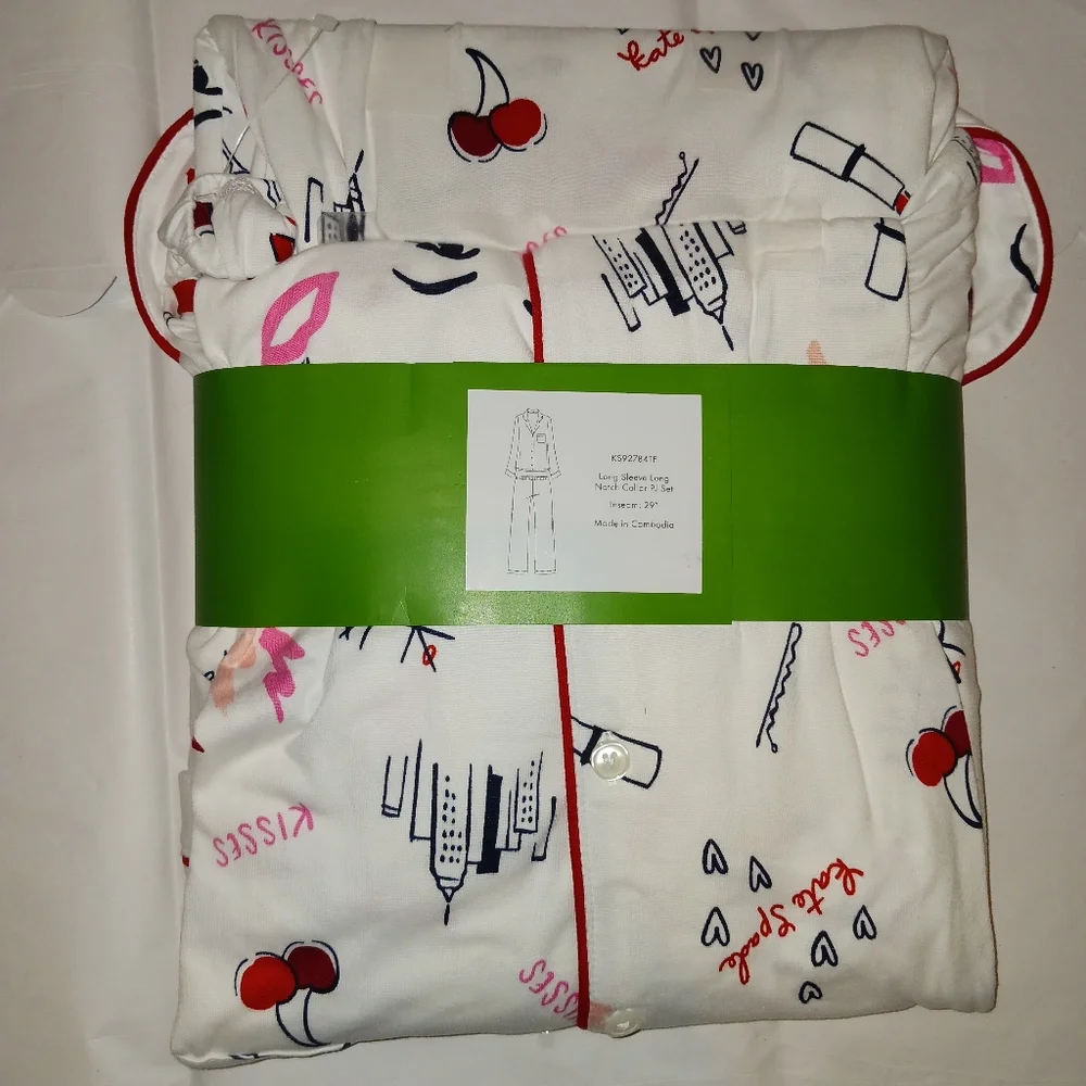 💲SOLD💲 Kate Spade With Love Long PJ Set Pajamas KS92784TF - Picture 6 of 12